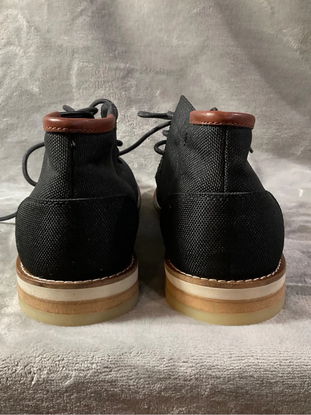 New Calvin KIein Alory Men’s lace up black ankle boot in size 7M.